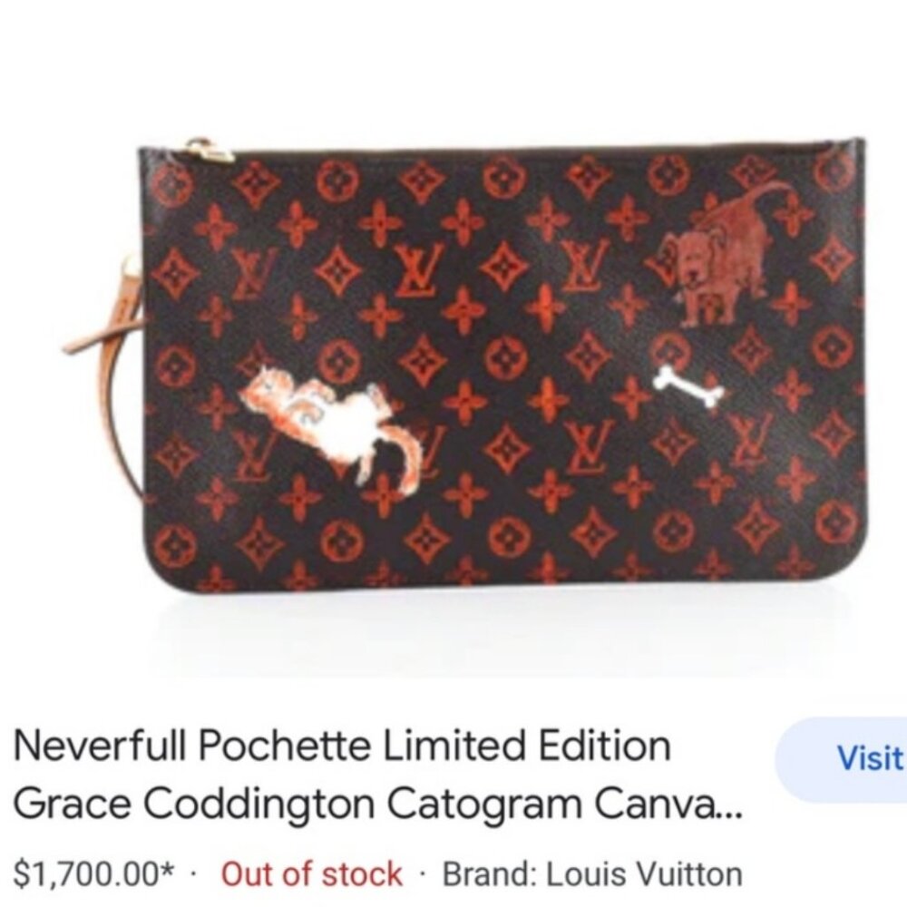 Rare LV Pochette Grace Coddington x Louis Vuitton